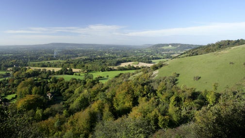 View from Reigate Hill on North Downs, Surrey